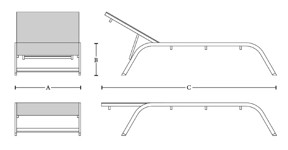 DIMENSIONI LETTINO BRIZO - SEABLUE