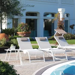 Lettino Brizo della linea Glamour - Sea Blue